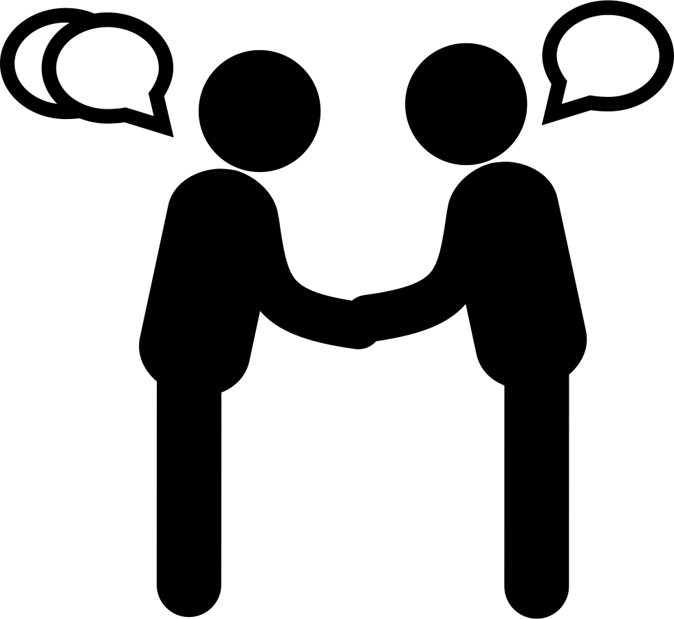 Two People Shaking Hands Icon PNG with transparent background