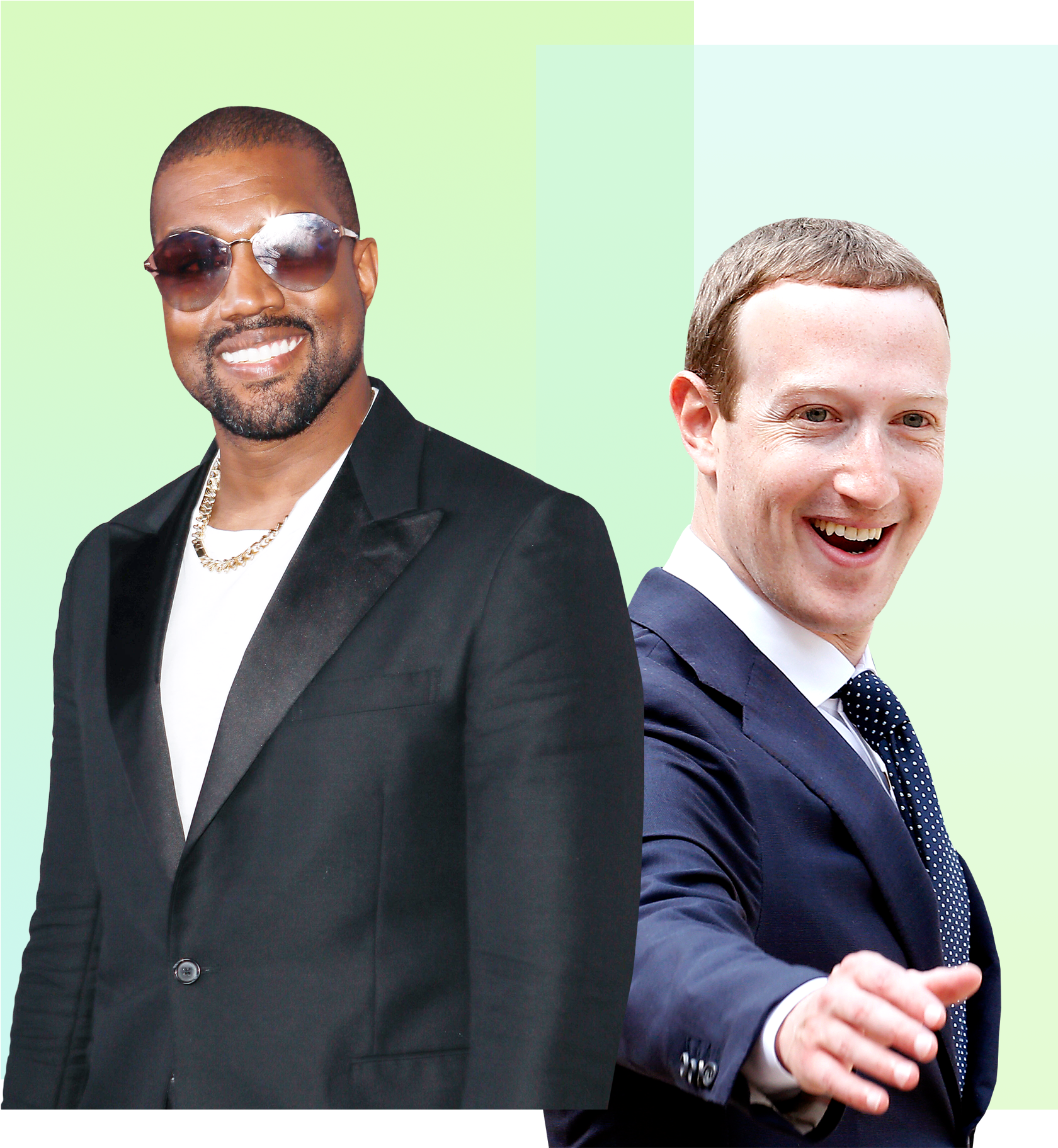 Kanye West And Mark Zuckerberg Forget Their Worries, HD Png Download PNG with transparent background