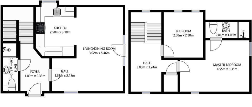 Two Story House Floor Plan