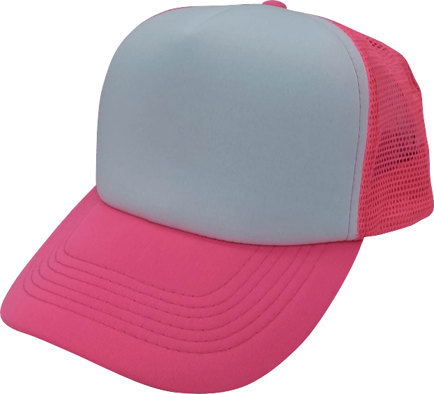 Two Tone Trucker Hat Pinkand Gray