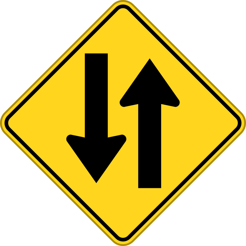 Two Way Traffic Sign