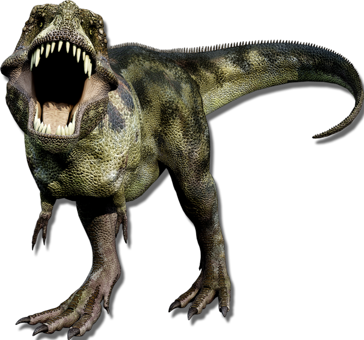 Tyrannosaurus Rex Roaring PNG with transparent background