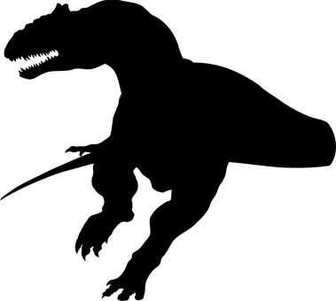 Tyrannosaurus Rex Silhouette PNG with transparent background