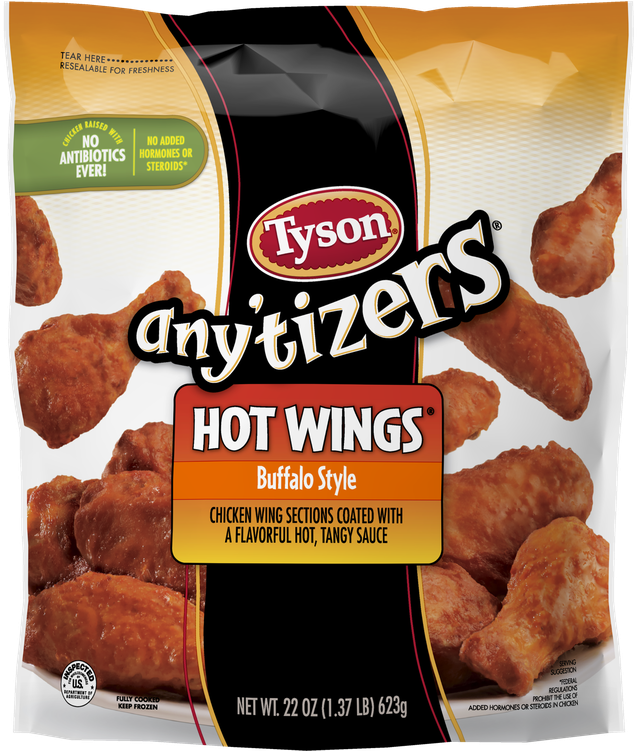 Tyson Anytizers Hot Wings Buffalo Style Package