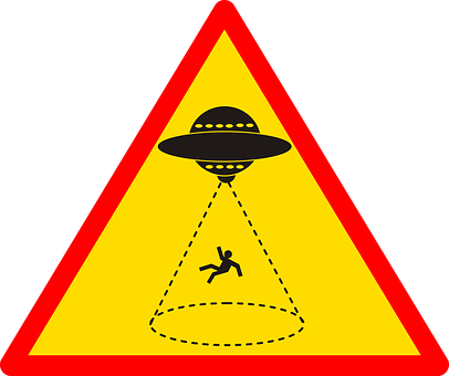 U F O Abduction Sign PNG with transparent background