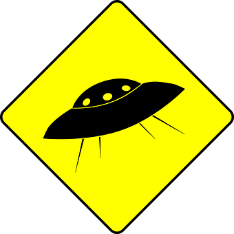 U F O_ Warning_ Sign PNG with transparent background