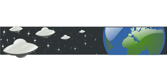 U F Os Approaching Earth PNG with transparent background
