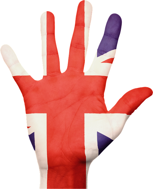 U K Flag Painted Hand