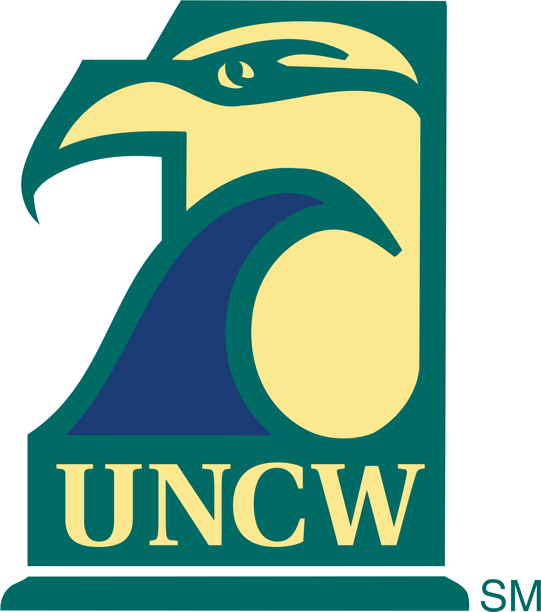 Uncw Seahawks Logo Png Transparent - University Of North Carolina At Wilmington Colors Gold PNG with transparent background