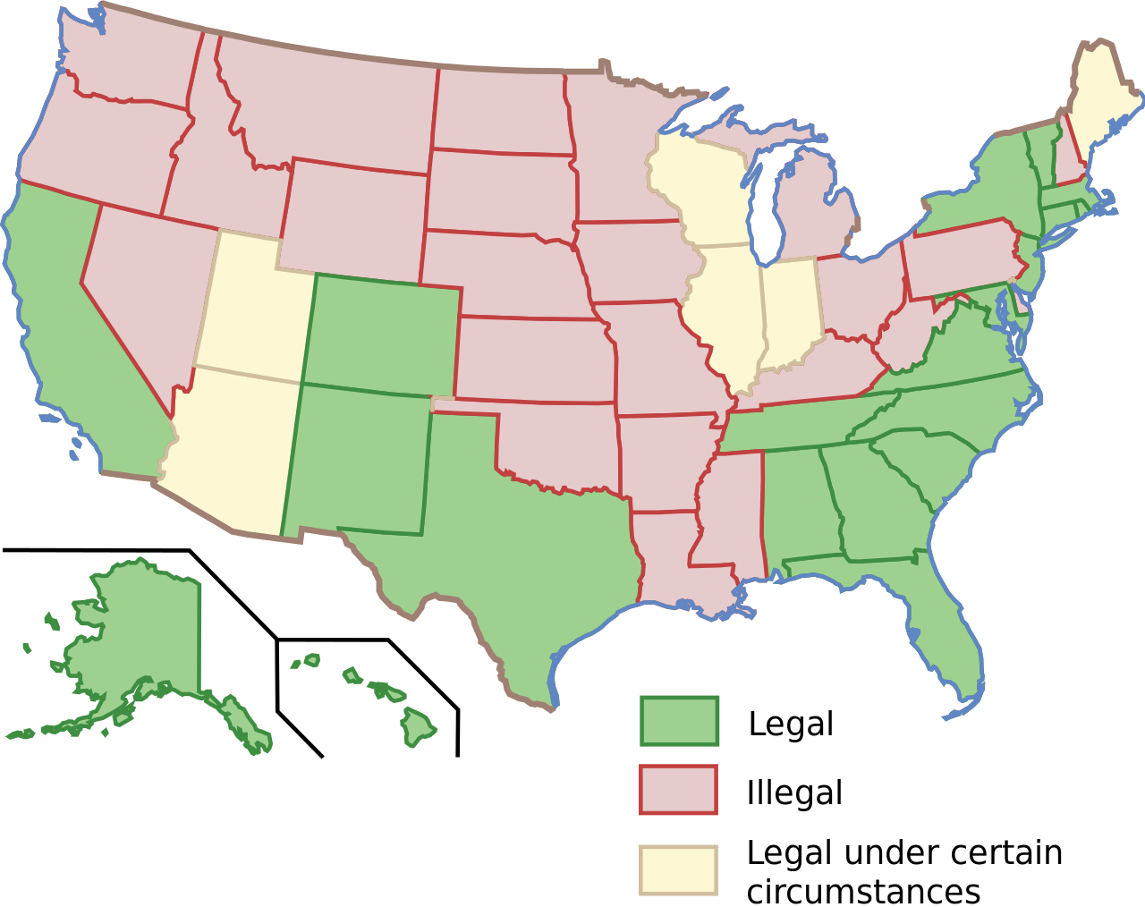 U S A Legality Status Map