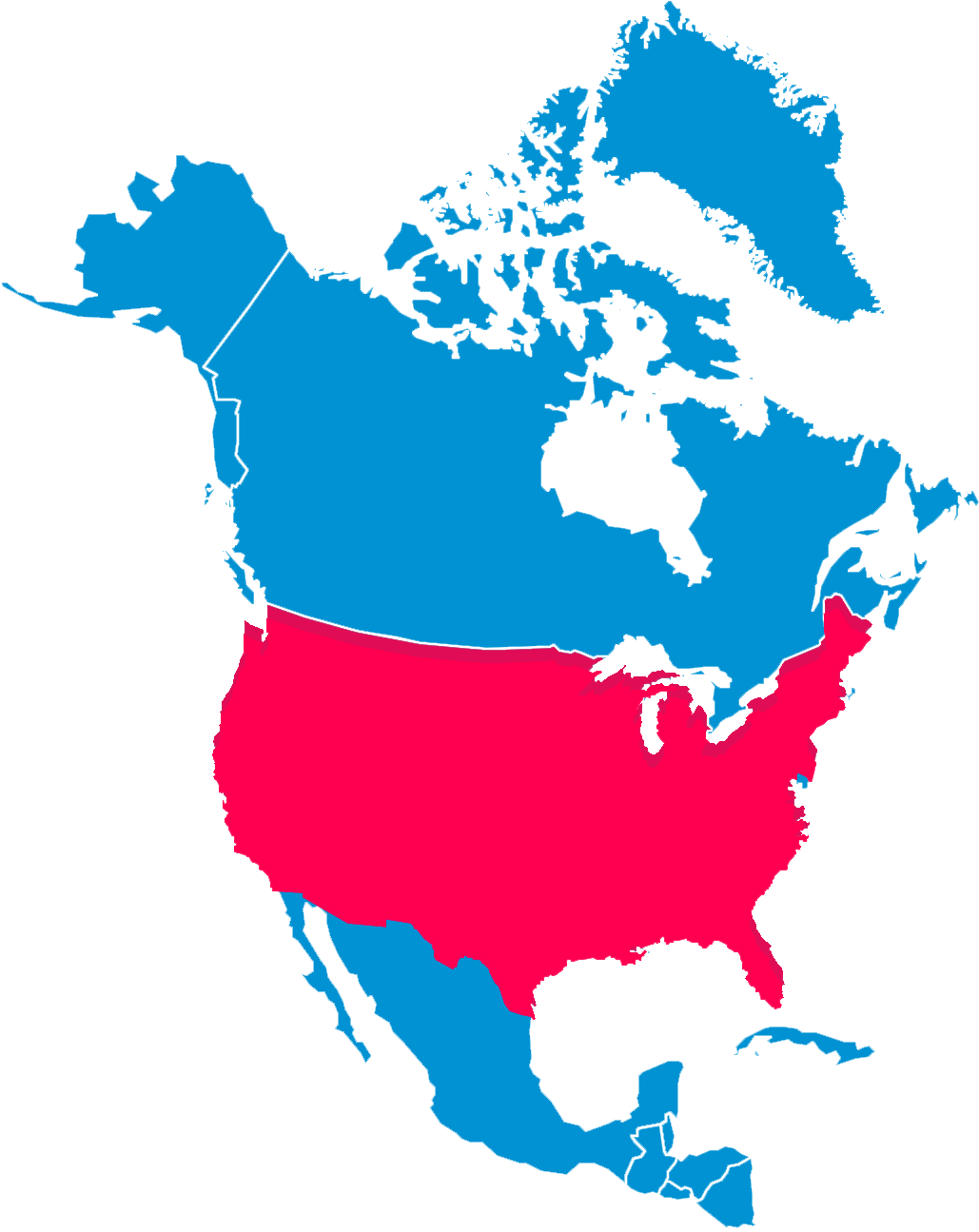 North America Usa - North America Map Transparent, HD Png Download PNG image with a transparent background, free high-resolution download