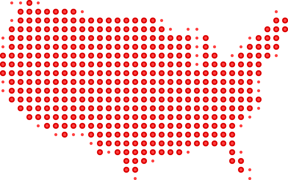 U S A Map Red Pins Abstract