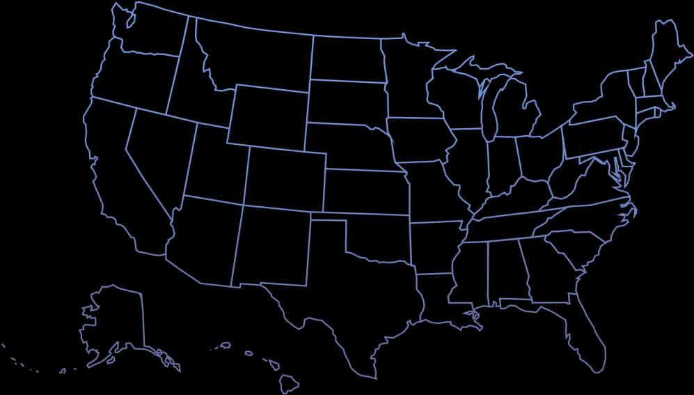 U S A Outline Map