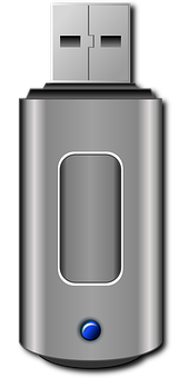 U S B Flash Drive Vector Illustration PNG with transparent background