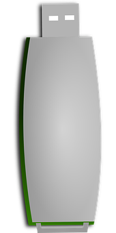 U S B Flash Drive Vector Illustration PNG with transparent background