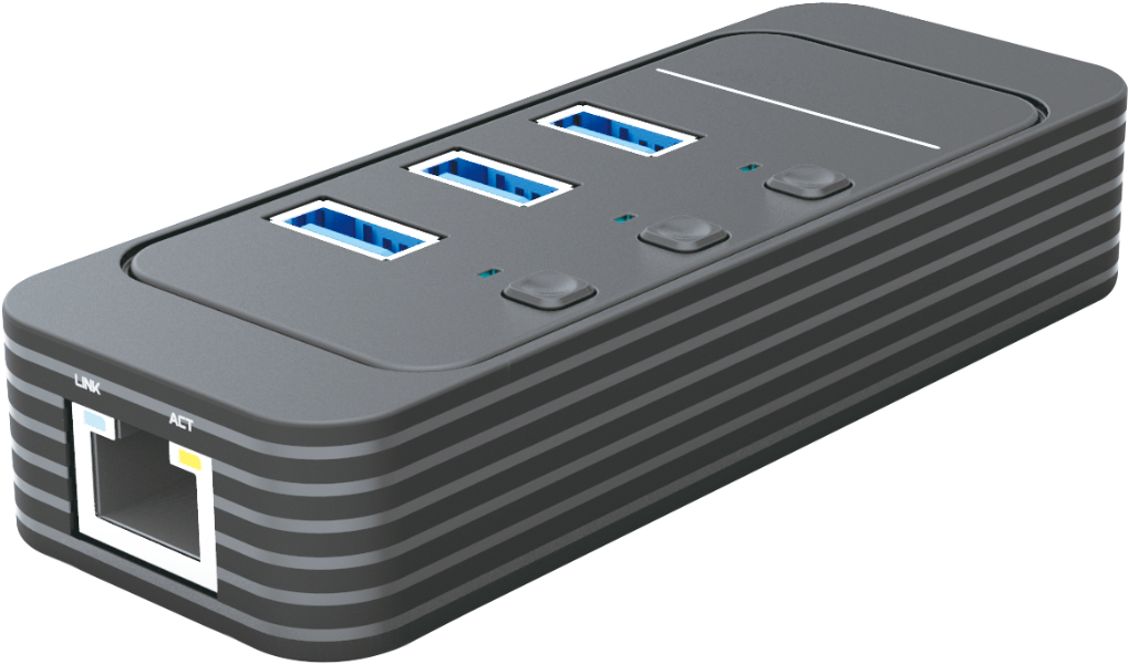 0 3 Port Hub 1 Port Gigabit Ethernet With On / Off - 1 Port Ethernet Switch, HD Png Download PNG with transparent background