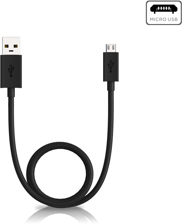 Motorola Data/charging Cable Usb A To Micro Usb Black - Mobile Charger Cable, HD Png Download PNG with transparent background