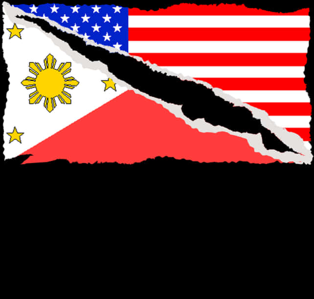 Filipino American Flag Classic Thong - Mexican Flag American Flag Clipart, HD Png Download PNG with transparent background