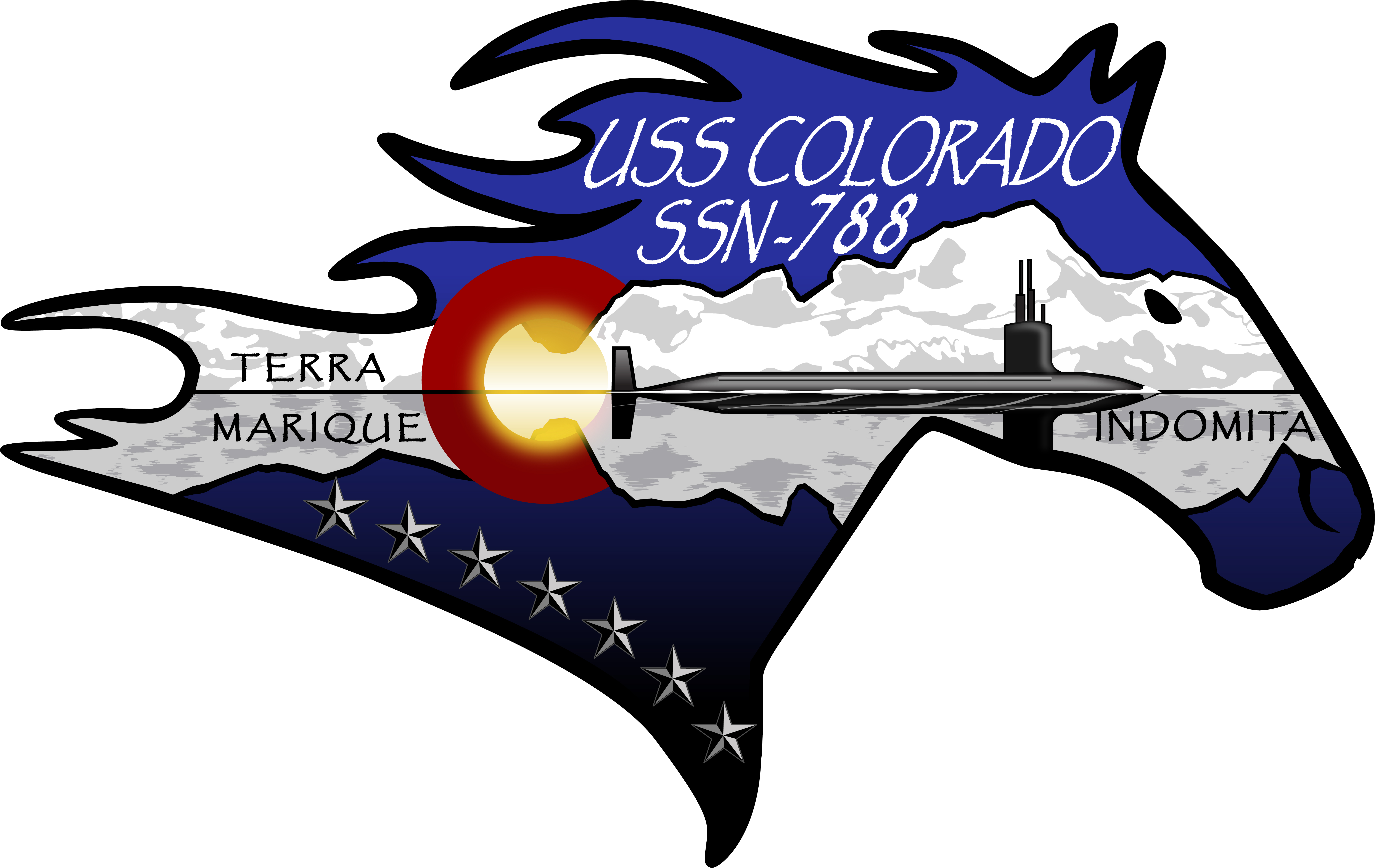 Uss Colorado Insignia, 2018 (180313 N N0101 001) - Uss Colorado Ssn 788, HD Png Download PNG with transparent background