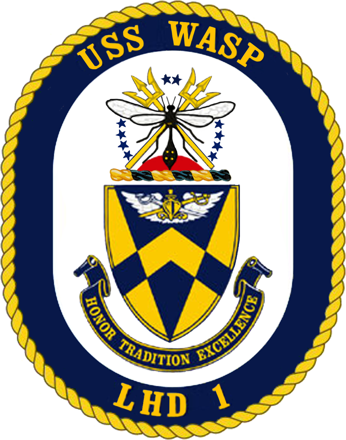 U S S Wasp Crest L H D1 PNG with transparent background