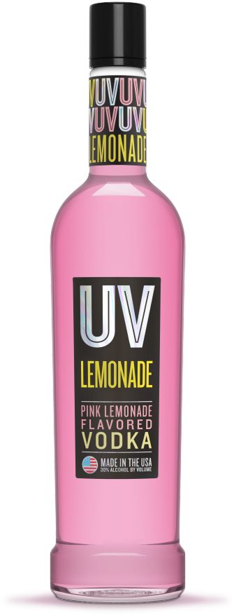 U V Pink Lemonade Flavored Vodka Bottle