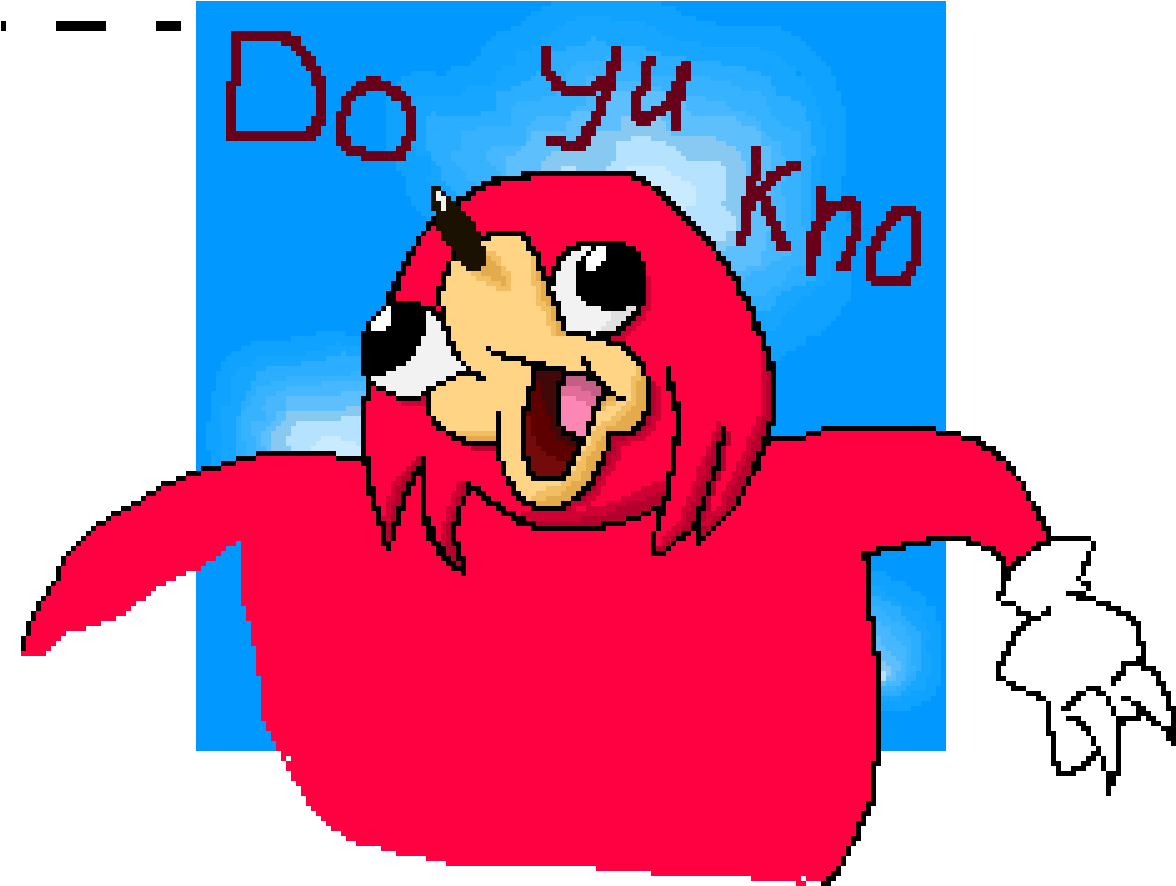 Ugandan_ Knuckles_ Meme_ Pixel_ Art