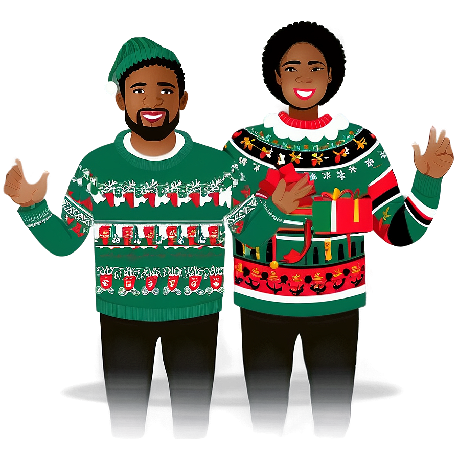 Ugly Christmas Sweater With Carolers Png Jun83