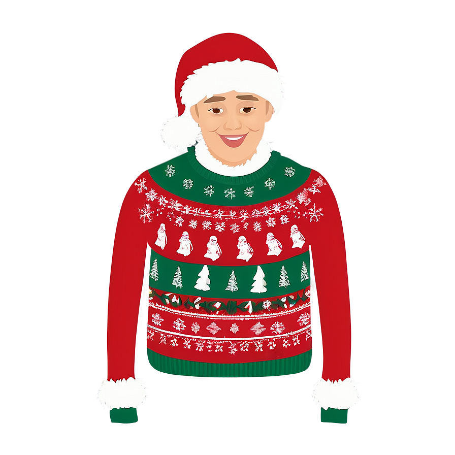 Ugly Christmas Sweater With Slogans Png Xbr