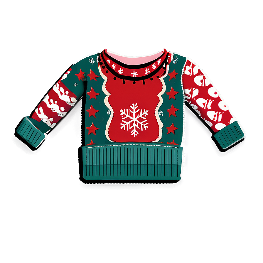 Ugly Christmas Sweater With Stockings Png 61