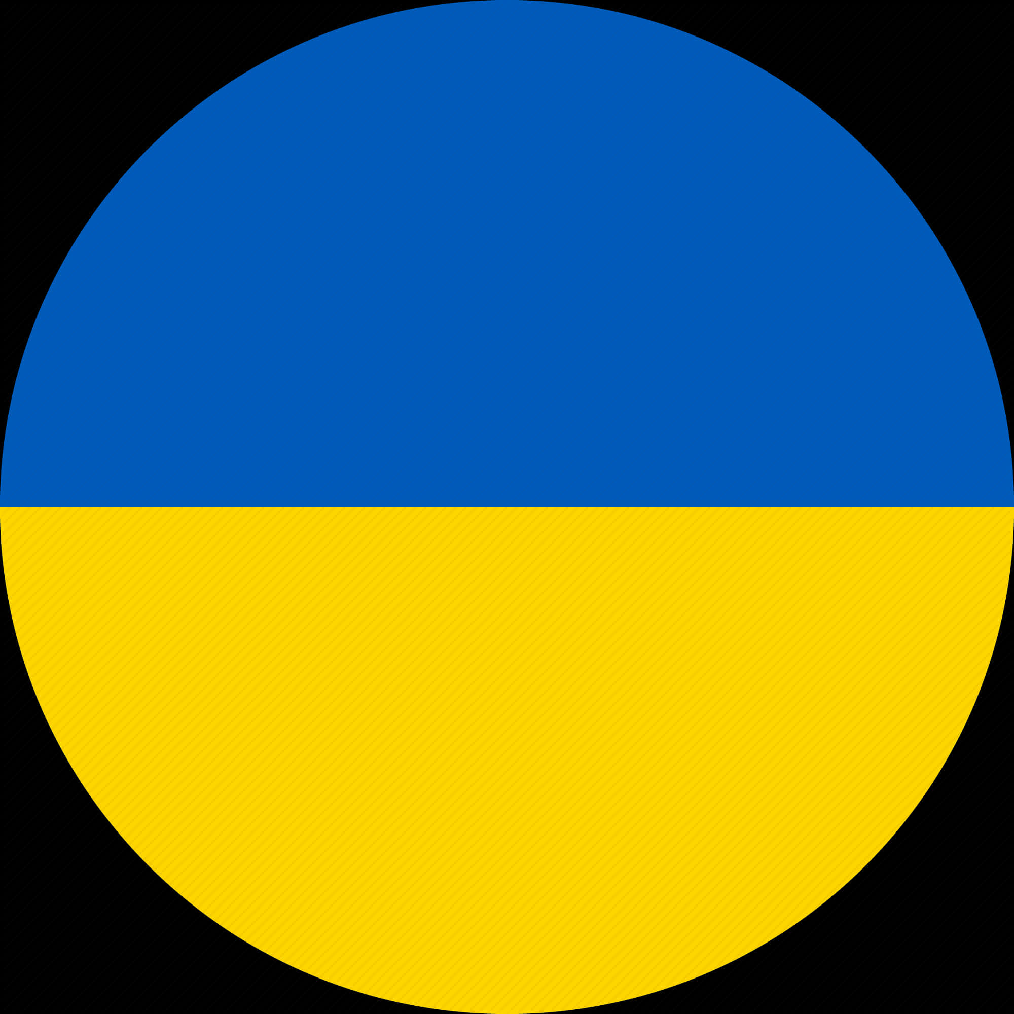 Ukraine Flag Circular Graphic