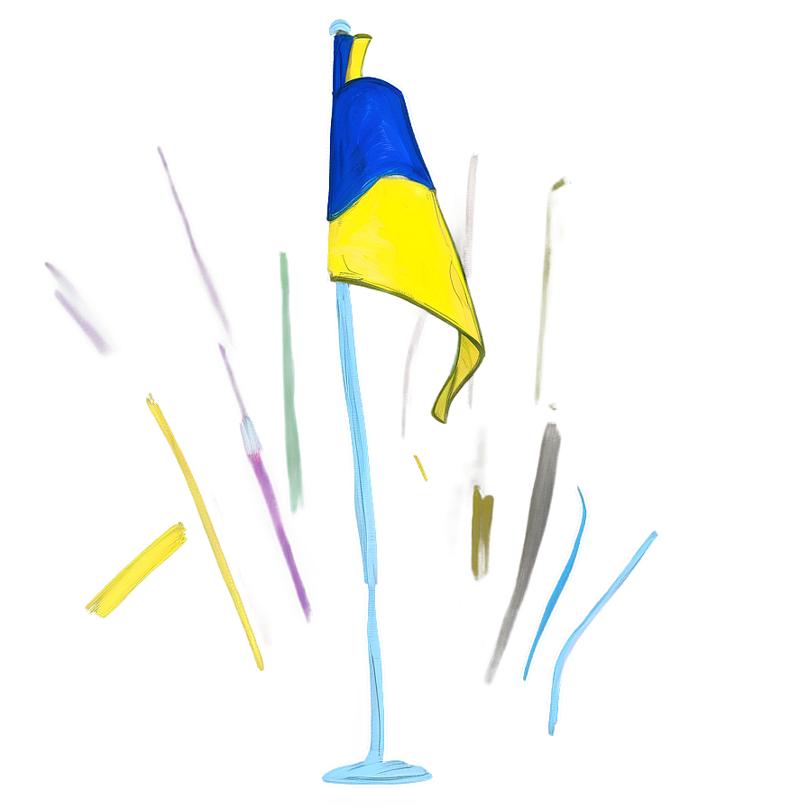 Ukraine Flag Sketch Png 81