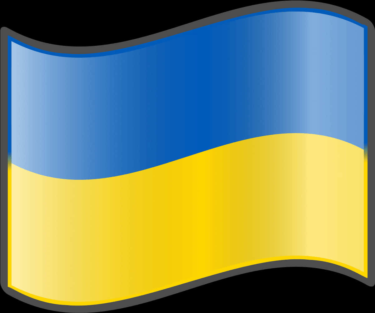 Ukraine Flag Waving Graphic