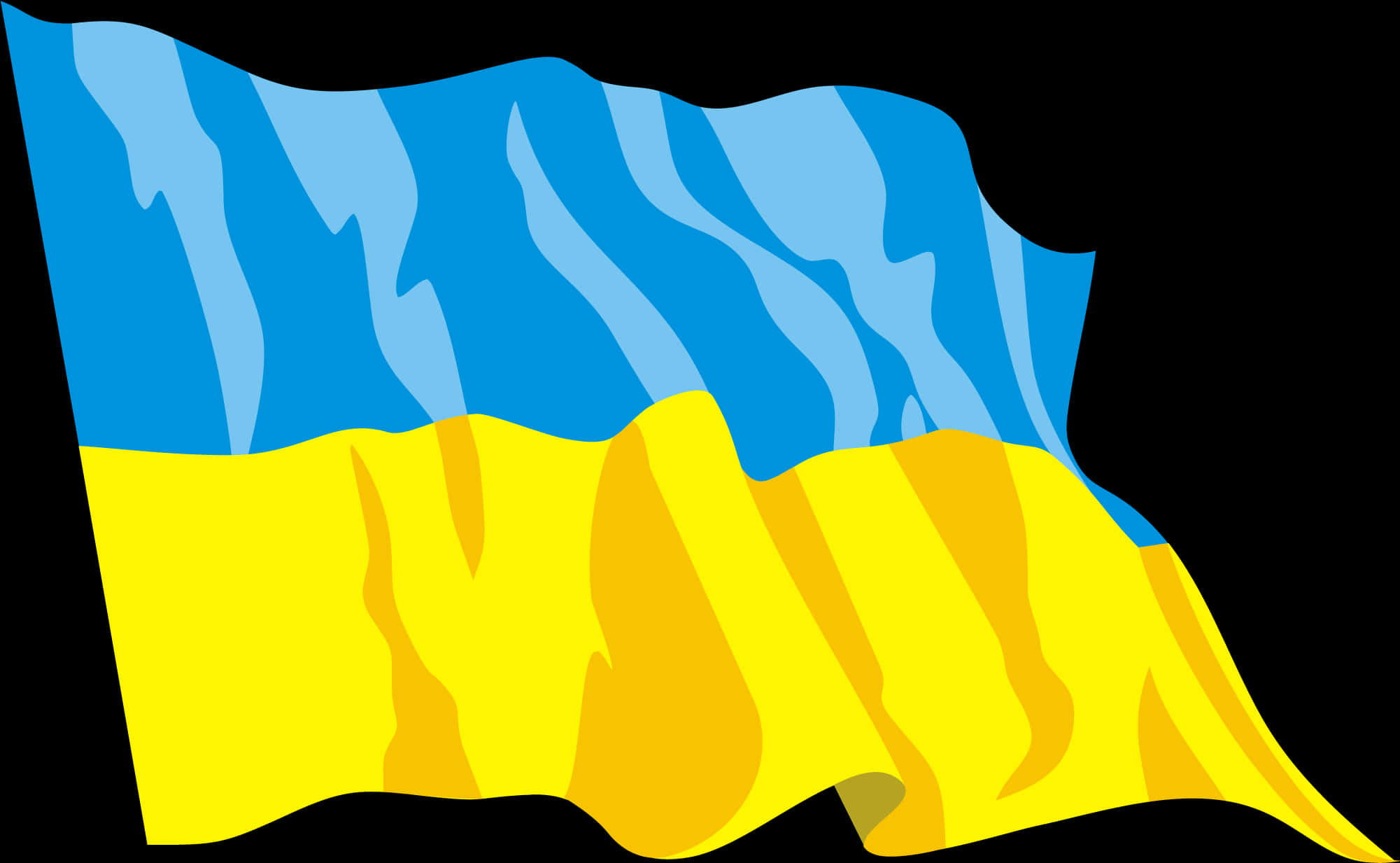 Ukraine Flag Waving Illustration