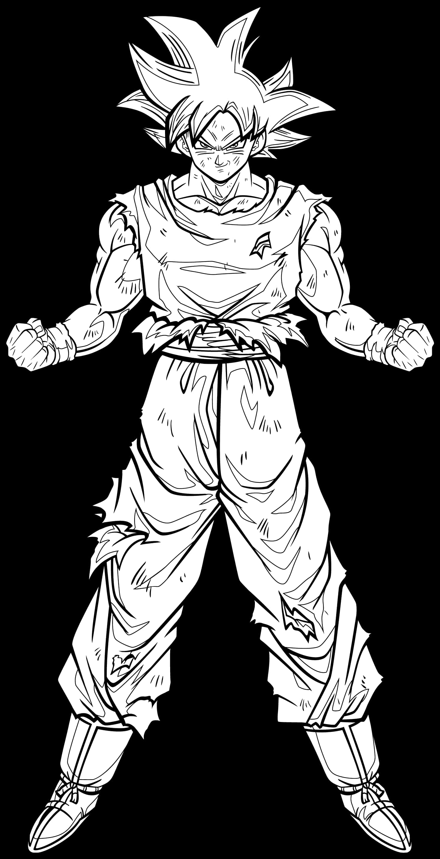 Ultra Instinct Goku Line Art