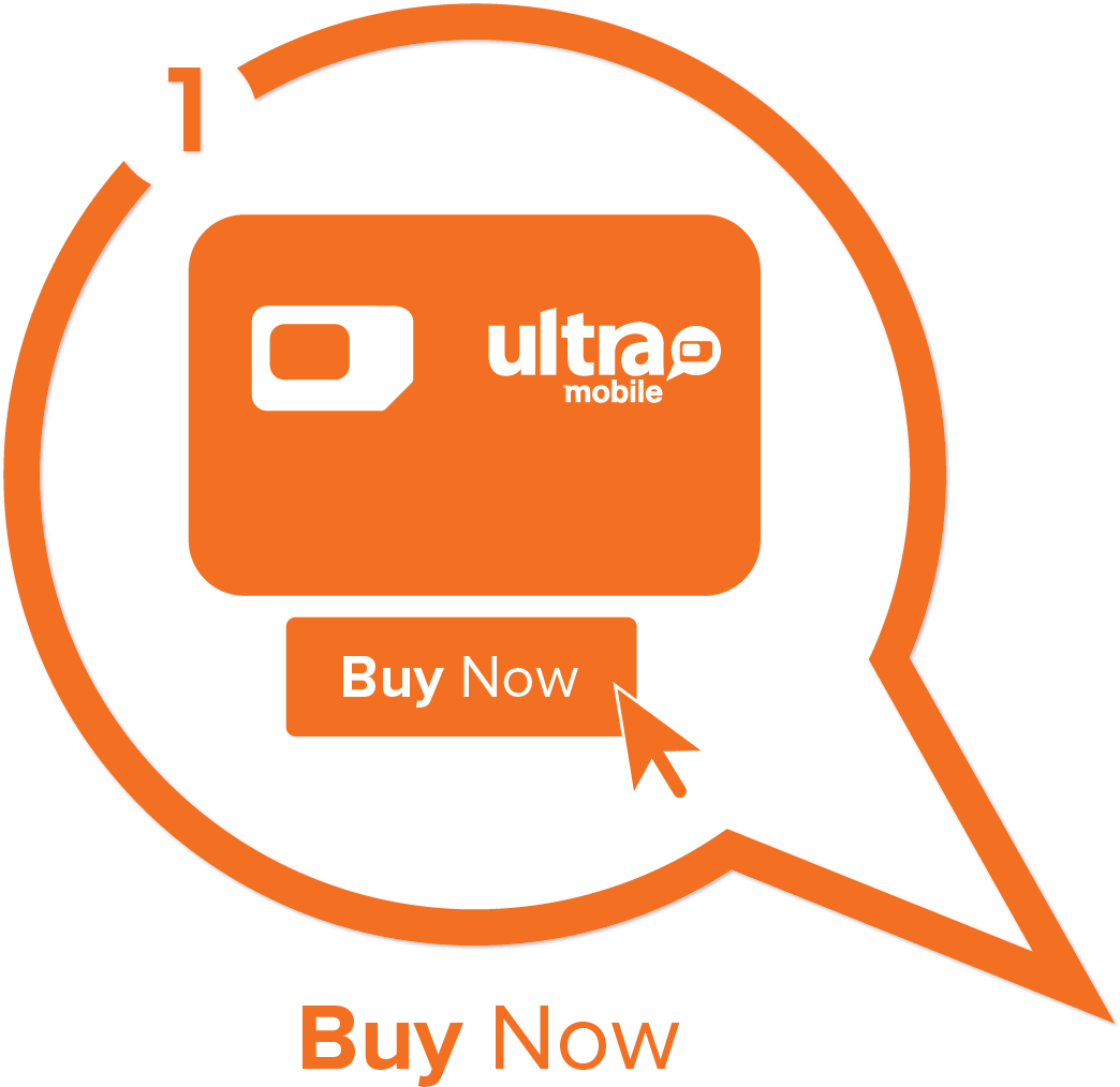 Ultra Mobile S I M Card Purchase C T A PNG with transparent background