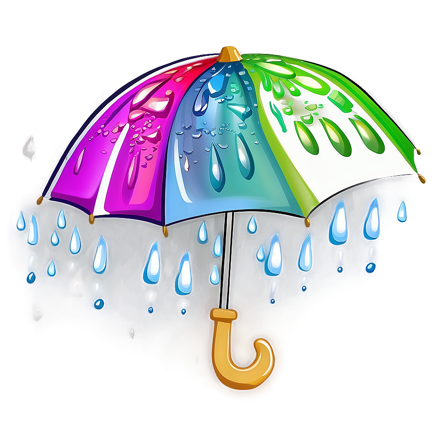 Umbrella With Raindrops Png 92