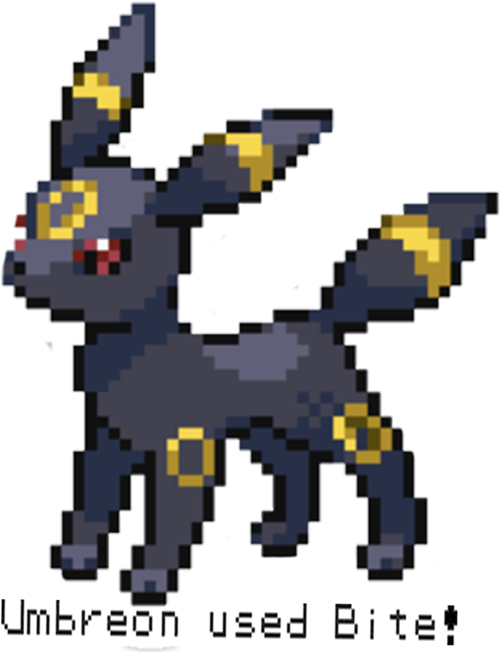 Umbreon Pixel Art Bite Attack