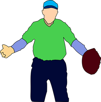 Umpire Signaling Outin Cricket PNG with transparent background