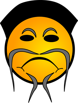 Unamused Yellow Face Emoji PNG with transparent background