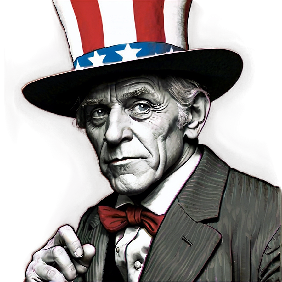 Uncle Sam Black And White Png 06122024