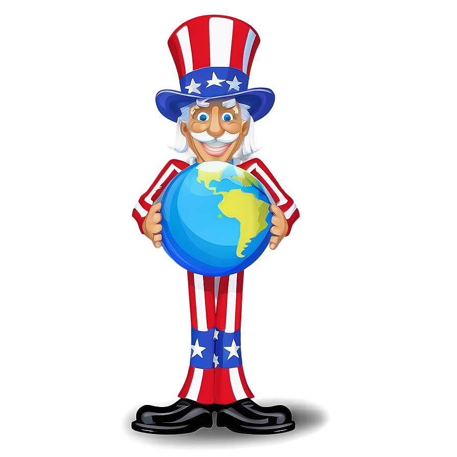 Uncle Sam With Globe Png Coj