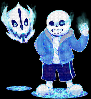 Undertale Sans Blue Glow