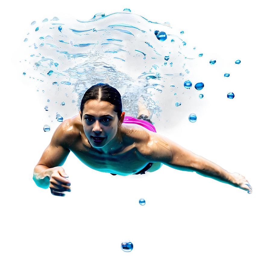 Underwater Swimming Race PNG 05212024 PNG with transparent background