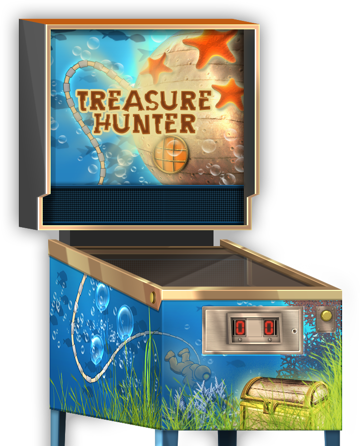 Underwater Themed Arcade Cabinet PNG with transparent background