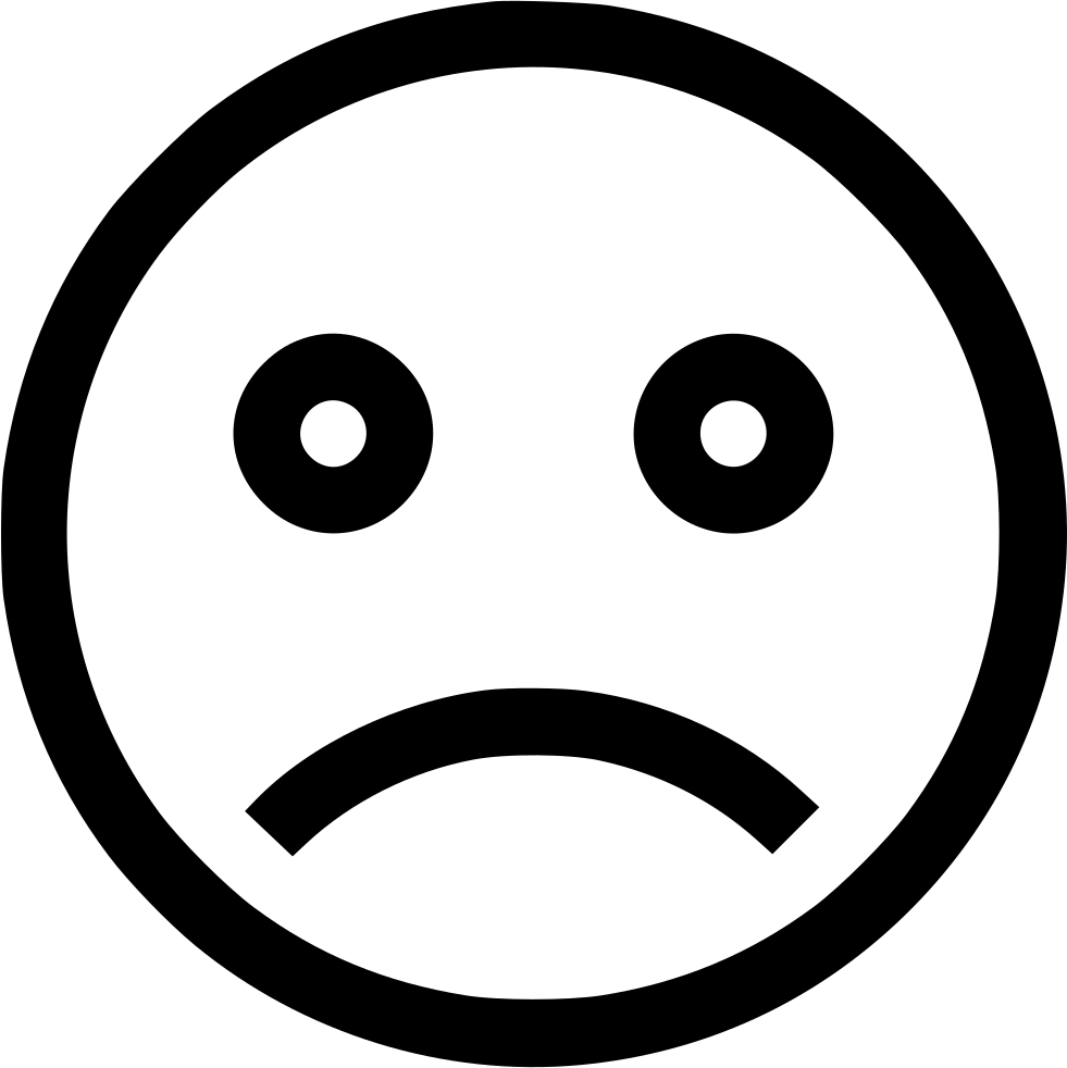 Sadness Sad Face Smiley Emoji Sign - Happy Face Outline Png, Transparent Png PNG with transparent background
