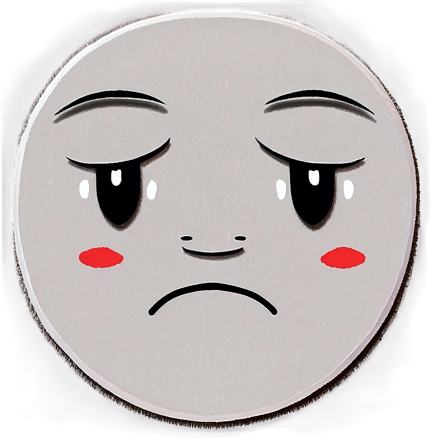 Unhappy Face Illustration PNG 05232024 PNG with transparent background