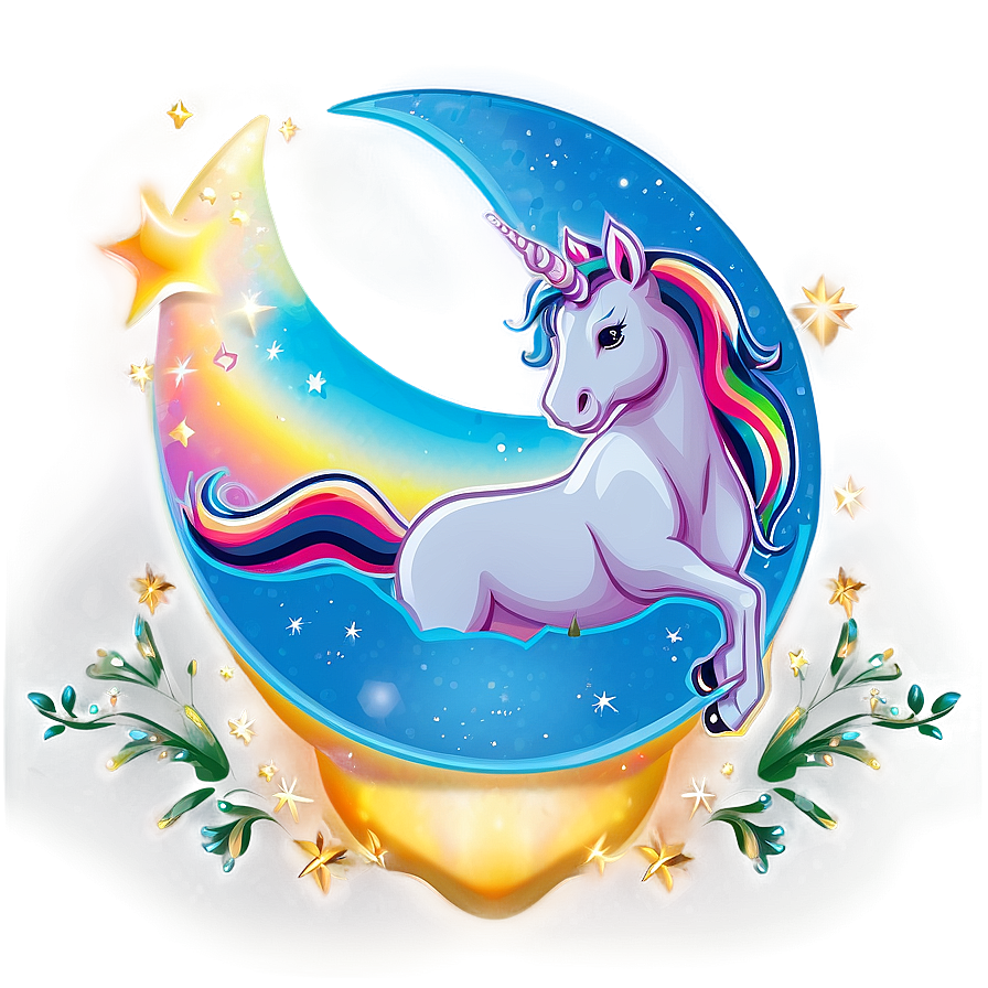 Unicorn And Moon Png Dbf