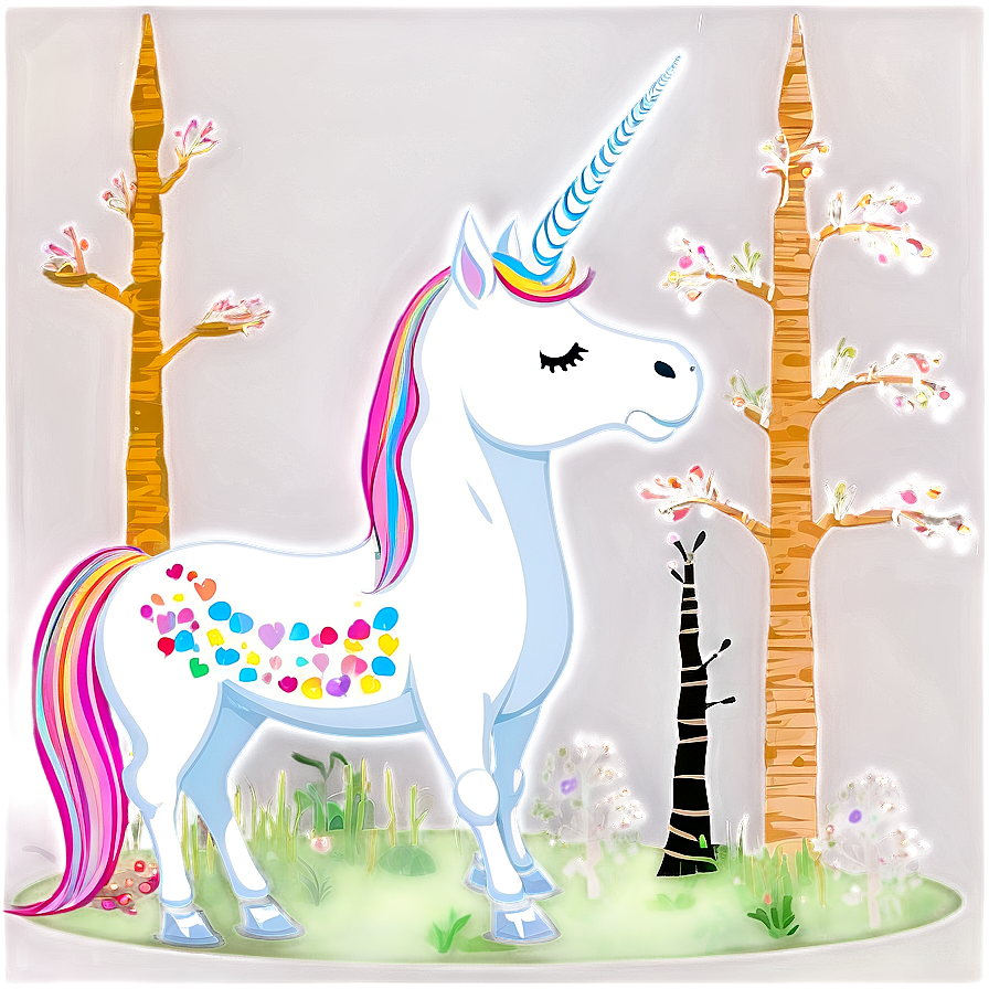 Unicorn In Forest Png Nel