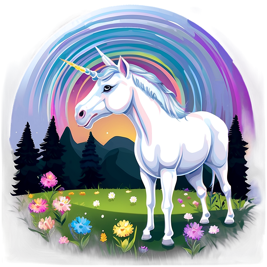 Unicorn Landscape Png Iel