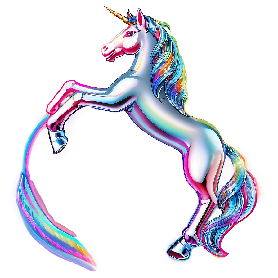 Unicorn With Rainbow Png Xmj